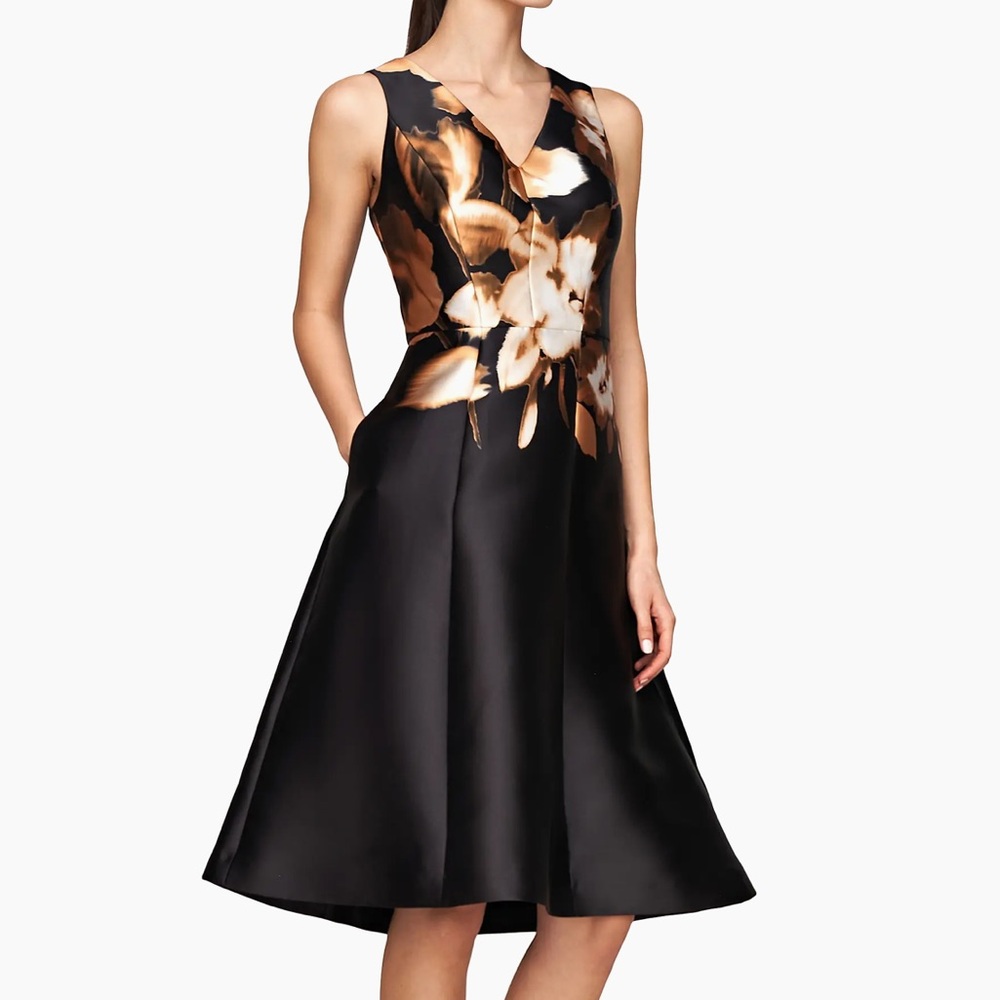Kay Unger Classic Black A-Line Dress formal cocktail NWT
